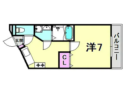 サンエイ第一ビル(1K/4階)の間取り写真