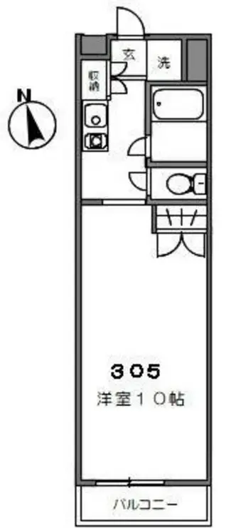 K&M広尾 3階階 間取り
