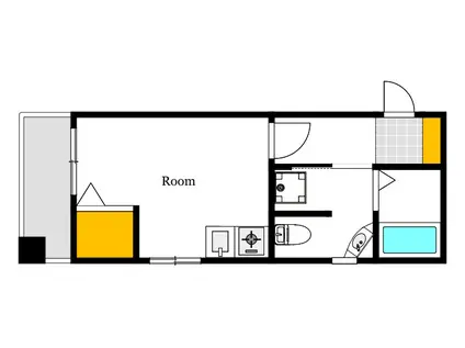 柴崎舟入ビル(ワンルーム/4階)の間取り写真