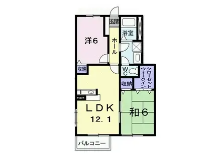 スターアリスI(2LDK/1階)の間取り写真