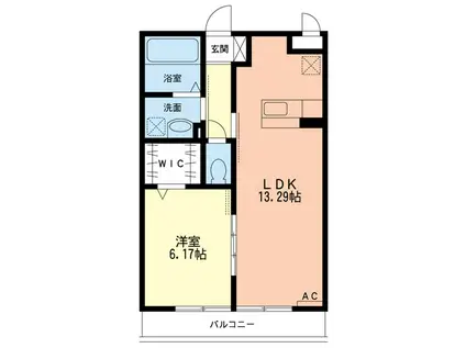 パストラルポート(1LDK/2階)の間取り写真