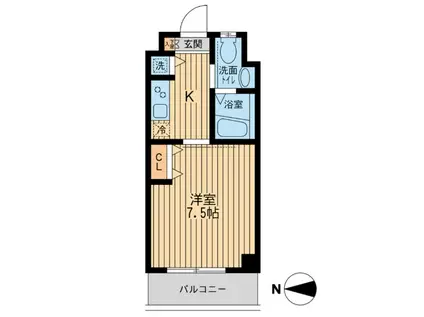 サンライズ中十条II(1K/2階)の間取り写真