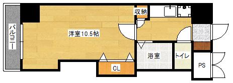 ハウスエーヌ西十日市(1K/2階)の間取り写真