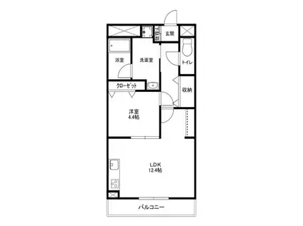 APL IV(1LDK/2階)の間取り写真