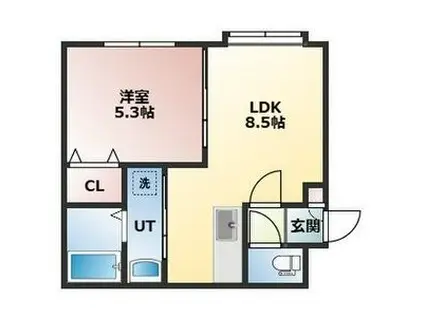  エスパニア札幌II (1LDK/3階)の間取り写真