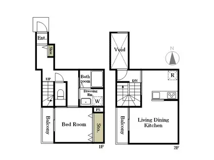 ベル ジョワ砧(1SLDK/1階)の間取り写真