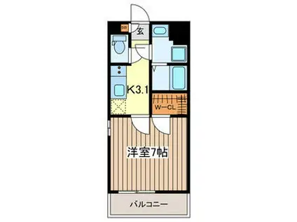 マインドフィールド新座駅南(1K/1階)の間取り写真