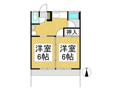 ハイツ小島(2DK/1階)の間取り写真