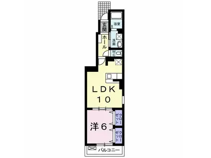 シエナヒル(1LDK/1階)の間取り写真