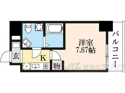 セレニテ高槻(1K/5階)の間取り写真