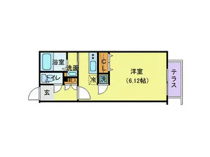 MODULOR白山II(ワンルーム/1階)の間取り写真