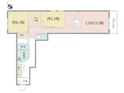 ヘーベルヴィレッジ横須賀うみかぜ公園(3LDK/4階)の間取り写真