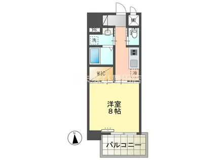 豊田駅前ビル(1K/6階)の間取り写真