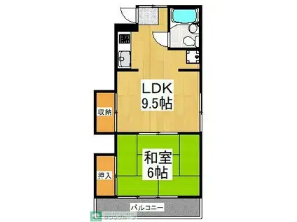 シティ元町(1LDK/2階)の間取り写真