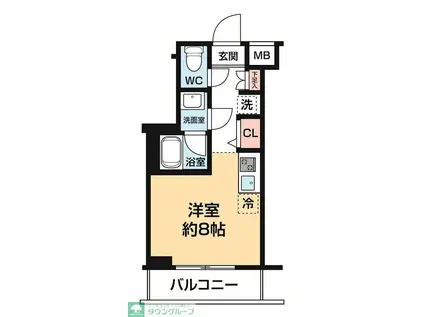 ARCOBALENO KAWASAKI ウエスト(ワンルーム/1階)の間取り写真