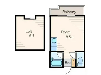 レオネクストプルミエール(1K/1階)の間取り写真