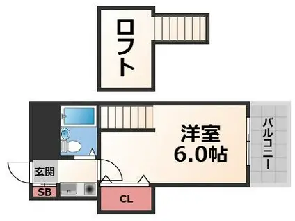 ハウスランド布施(1K/2階)の間取り写真