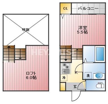 MODERN PALAZZO住吉EMA1(1SK/2階)の間取り写真