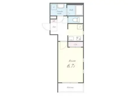 FLレジデンス品川I(1K/3階)の間取り写真