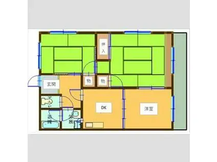 メゾン西川手(3DK/2階)の間取り写真