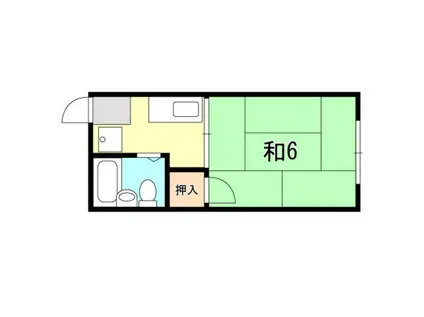 イケダハイツ(ワンルーム/1階)の間取り写真