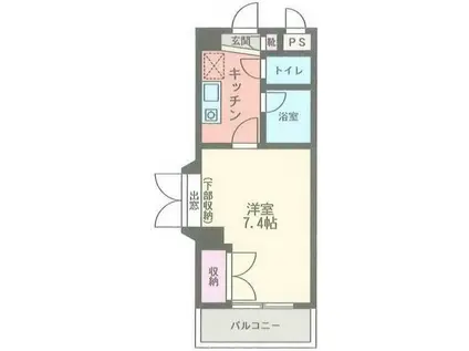 レガート・LS(1K/5階)の間取り写真