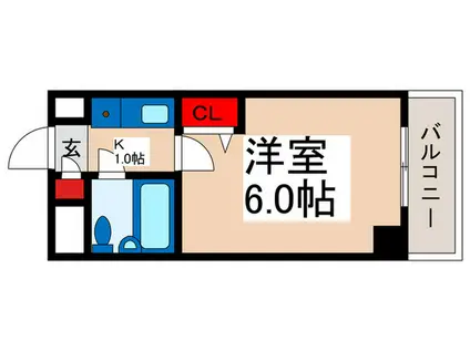 シャトレー舞浜(1K/3階)の間取り写真