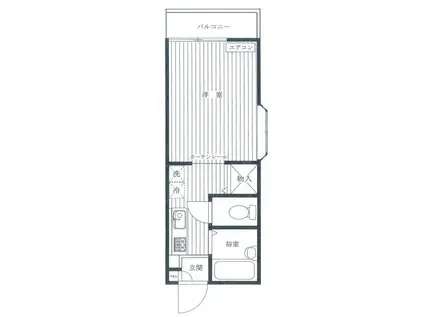 エスポワール半田(ワンルーム/3階)の間取り写真