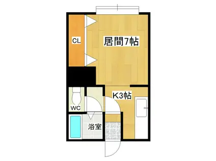 丸子ハイツB(1K/1階)の間取り写真