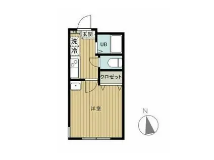 DSコート生田(1K/1階)の間取り写真