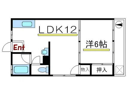 サイトウハイツ(1LDK/1階)の間取り写真