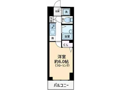 フェニックス日本橋蛎殻町(1K/7階)の間取り写真