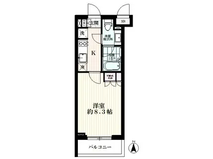 岩崎偉丈夫庵(1K/3階)の間取り写真