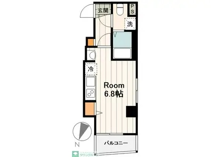 スカイヒルズ王子(ワンルーム/5階)の間取り写真