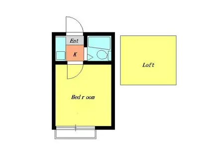 セドルハイム戸田公園(1K/1階)の間取り写真