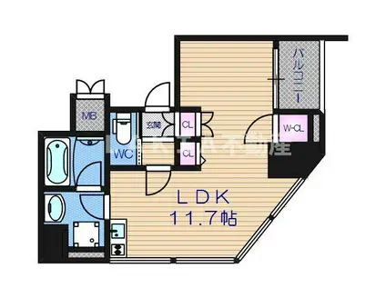 フォレステージュ西本町(ワンルーム/3階)の間取り写真