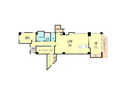 メゾン美貴(2SLDK/1階)の間取り写真