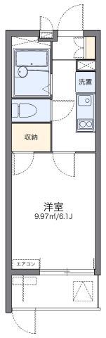 レオパレス梅北フィオーレ(1K/1階)の間取り写真