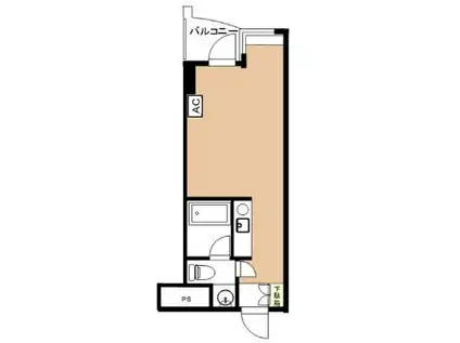 グレース成城(ワンルーム/2階)の間取り写真