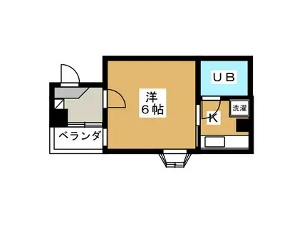 吉野ビル(1K/4階)の間取り写真