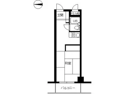 スカイコート市ヶ谷(1K/4階)の間取り写真