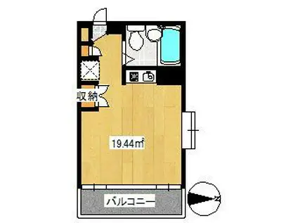 ラ・パイクス6112(ワンルーム/2階)の間取り写真