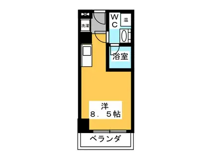 ALIVIO(ワンルーム/4階)の間取り写真