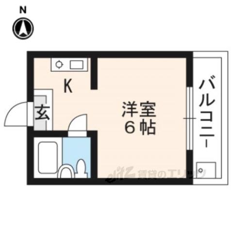 コーポよねだ(1K/3階)の間取り写真