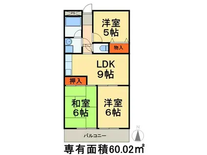 JTA綾瀬(3LDK/2階)の間取り写真