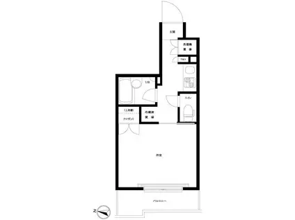 -ルーブル豊島千川-(1K/6階)の間取り写真