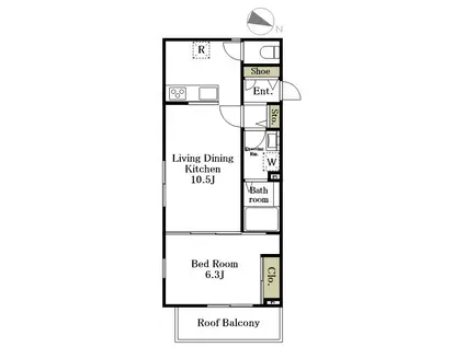 代沢5丁目計画(1LDK/3階)の間取り写真