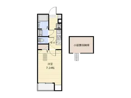 ADMIRABLEII(1K/3階)の間取り写真