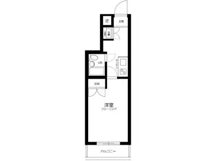 ルーブル石神井公園(1K/4階)の間取り写真