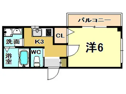 メゾンヒカリ(1K/1階)の間取り写真